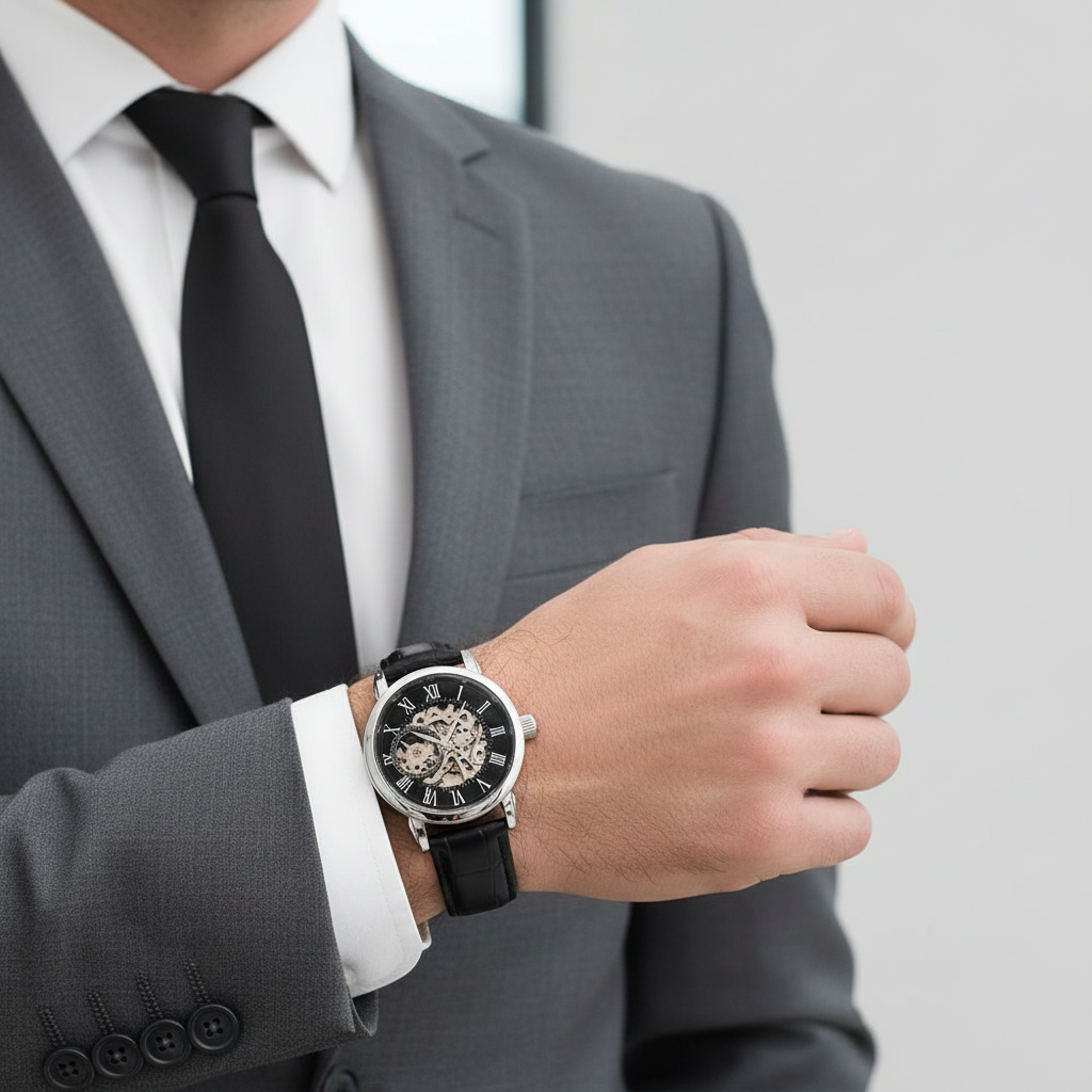 Montre Openwork en bois personnalisée avec cadran ajouré - Vue principale