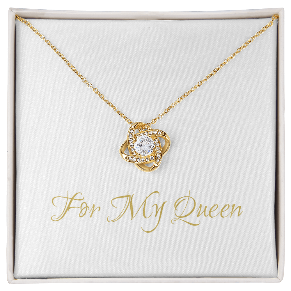 Détail pendentif nœud d’amour or - Finition premium