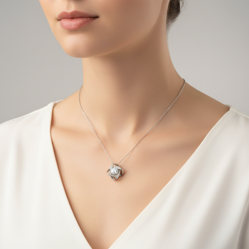 'Emballage cadeau collier nœud d’amour - Coffret luxe