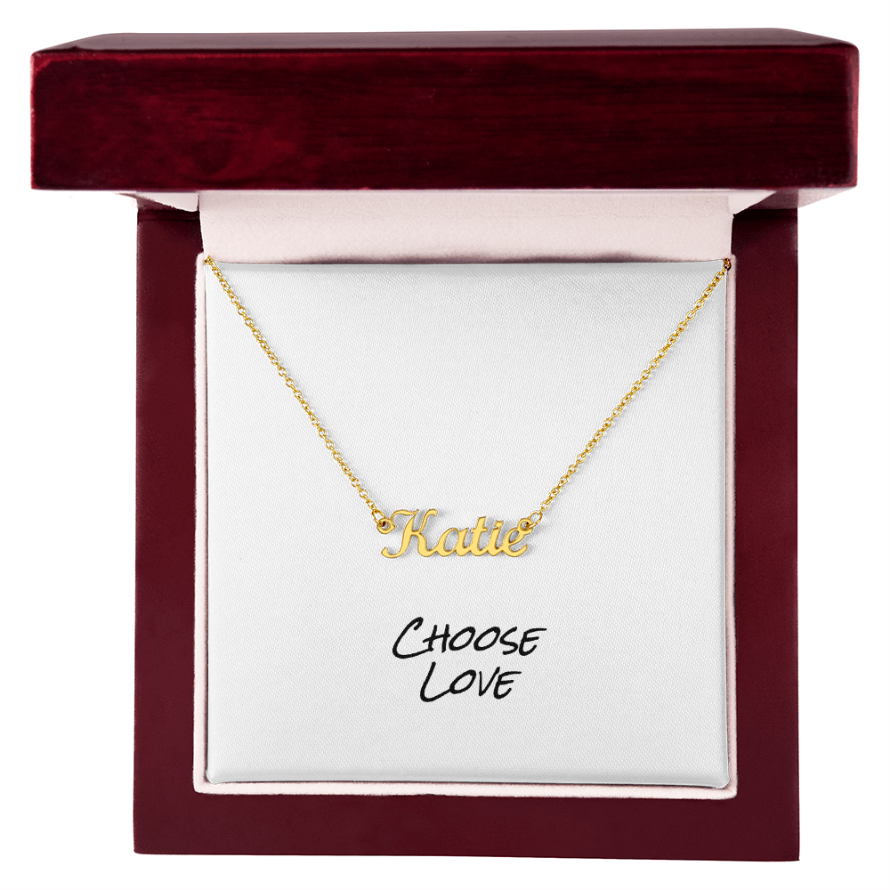 Collier prénom plaqué or 18K, bijou personnalisé cadeau Saint-Valentin